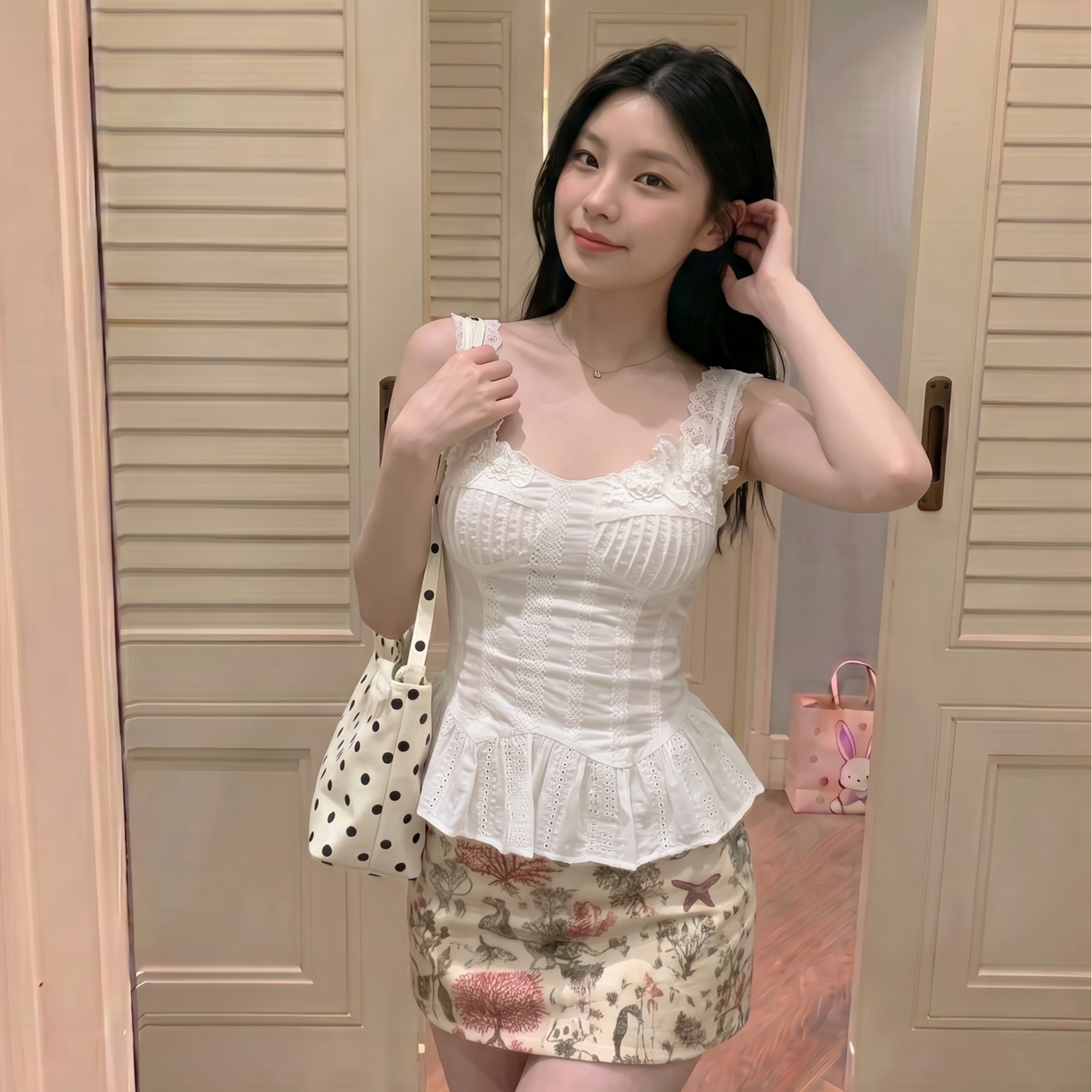 Vintage Fashion Pieces - Summer Lace Halter Top Women's White