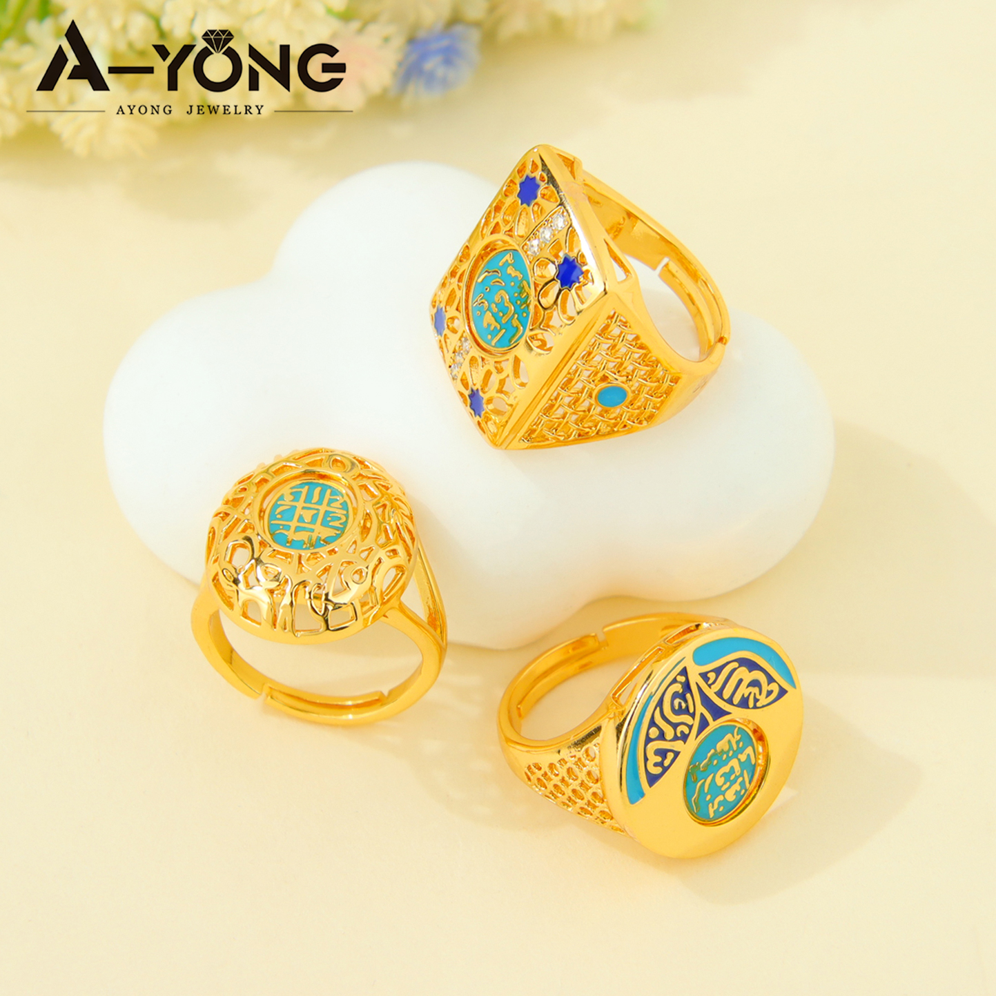 Vintage Fashion Events - Middle East Fashion Vintage Rings 21k
