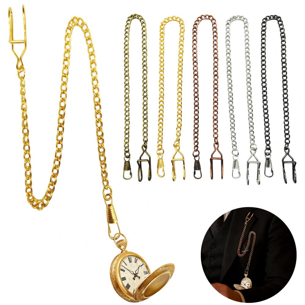 Vintage Fashion Labels - 2Pcs Men Pocket Watch Chain Lightweight