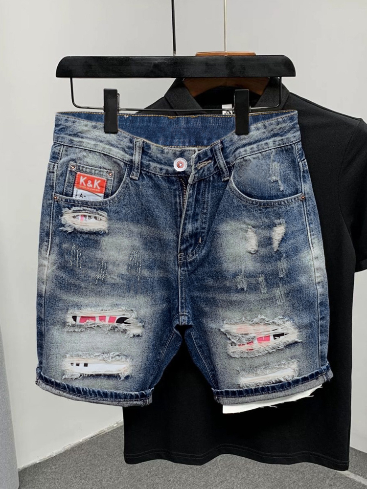 Vintage Old Fashion - 2026 Summer Ripped Straight Men Denim