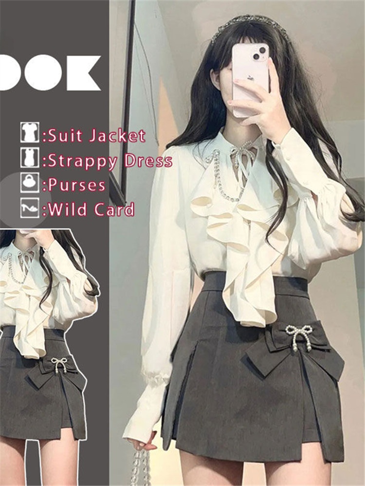 Vintage Fashion Pieces - Elegant Vintage Long Sleeve Shirt And