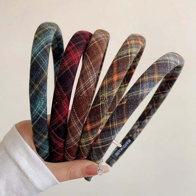 Elegant Plaid Bezel Hairband f – обзор и цена Retro Vintage Korean Fashion