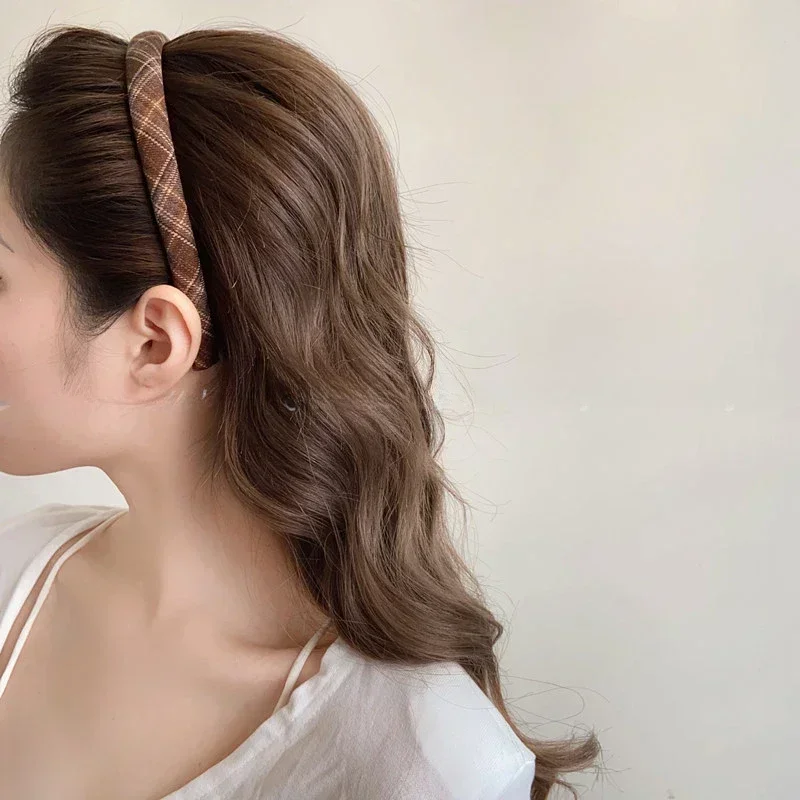Elegant Plaid Bezel Hairband f – обзор и цена Retro Vintage Korean Fashion