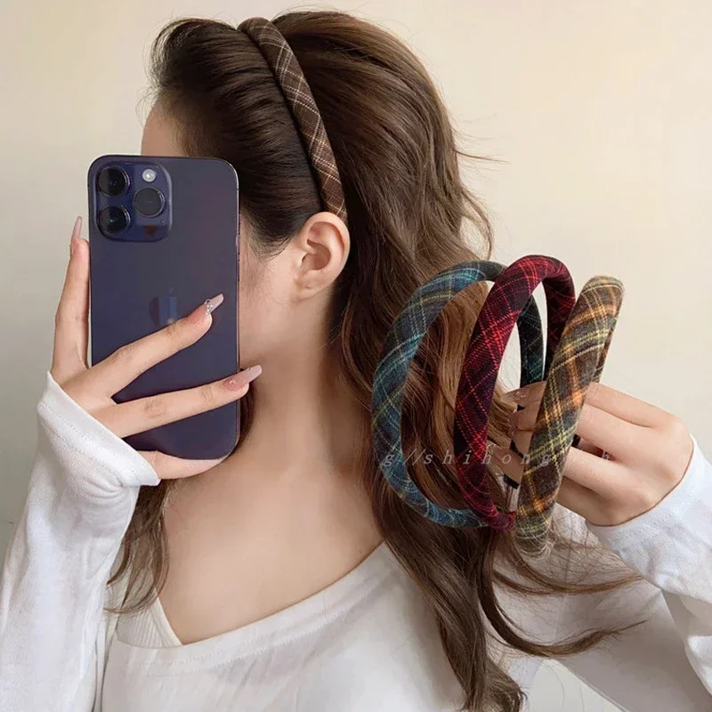 Elegant Plaid Bezel Hairband f – обзор и цена Retro Vintage Korean Fashion