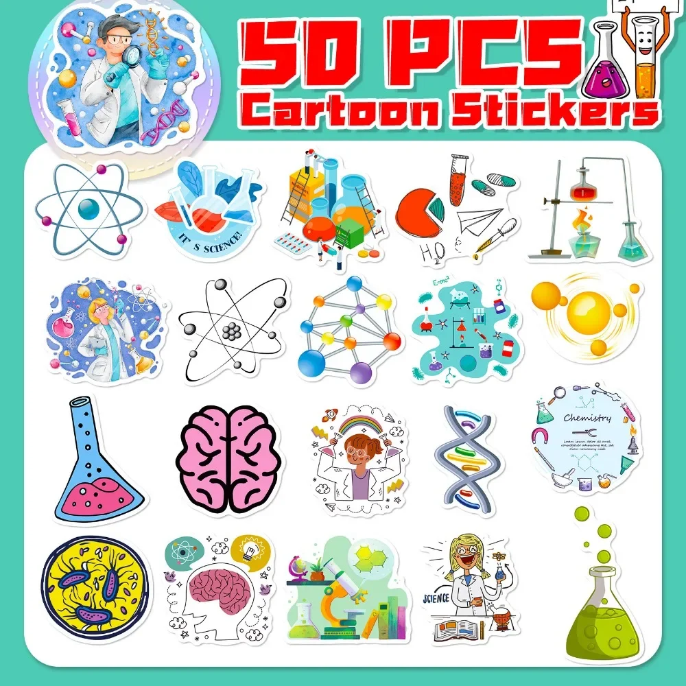 50PCS Cartoon Science Lab Stic – обзор и цена Vintage Fashion Magazine