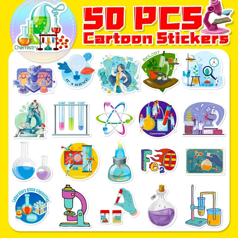 50PCS Cartoon Science Lab Stic – обзор и цена Vintage Fashion Magazine