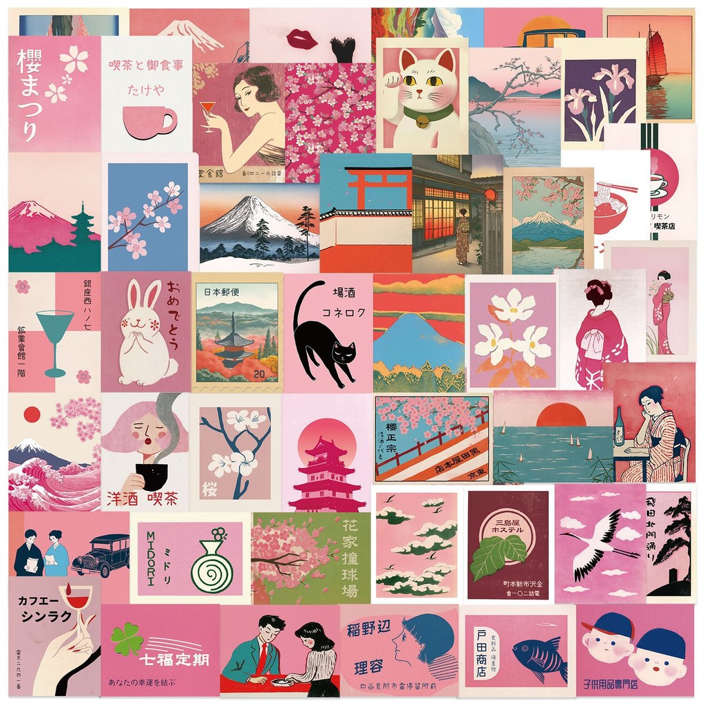 50PCS Vintage Pink Japanese Ae – обзор и цена Vintage Fashion Magazine