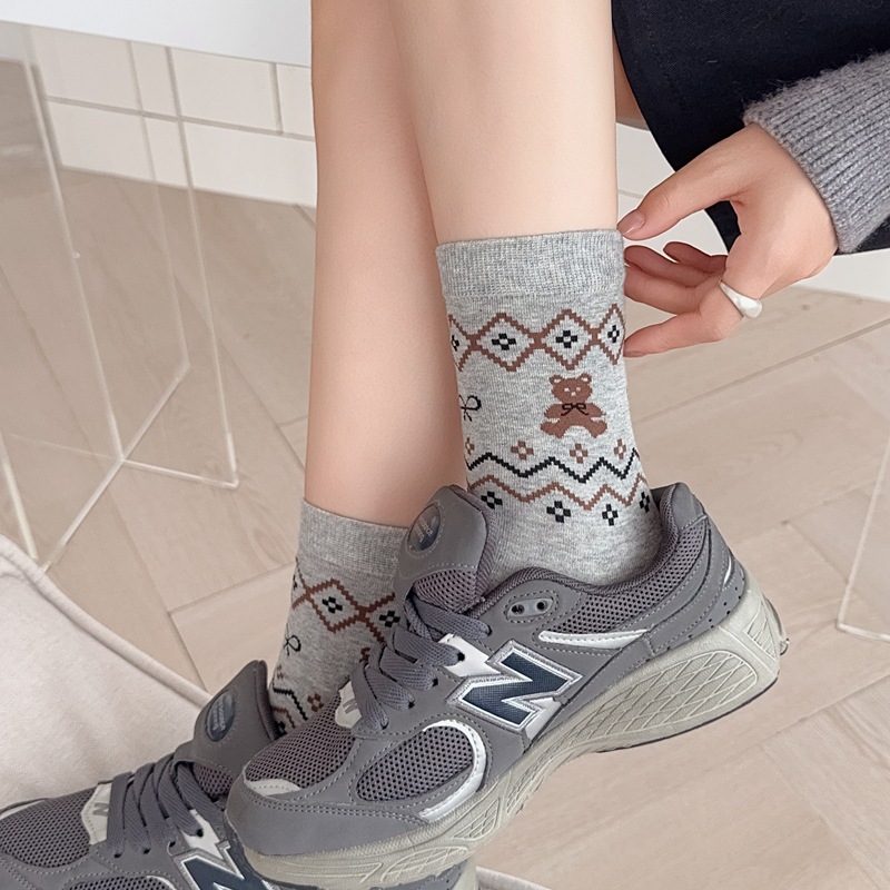 Retro Socks Women 2025 Autumn  – обзор и цена Retro Vintage Korean Fashion