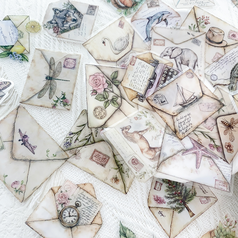 50PCS Vintage Envelope Transpa – обзор и цена Vintage Fashion Magazine