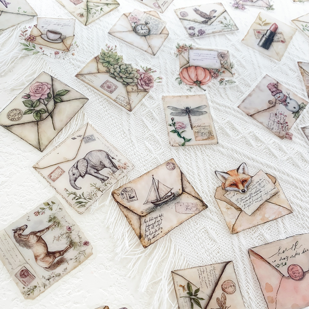 50PCS Vintage Envelope Transpa – обзор и цена Vintage Fashion Magazine
