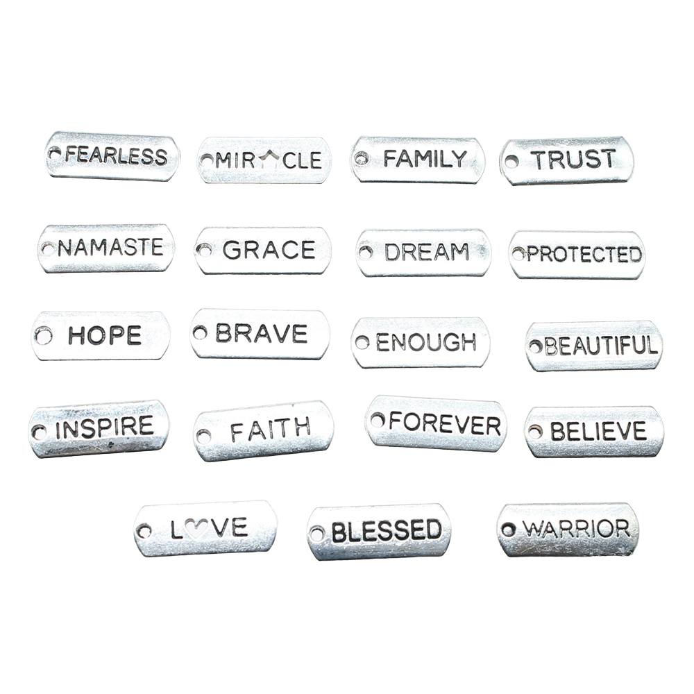 10pcs Word Tags Pendant Charms – обзор и цена Vintage Fashion Labels