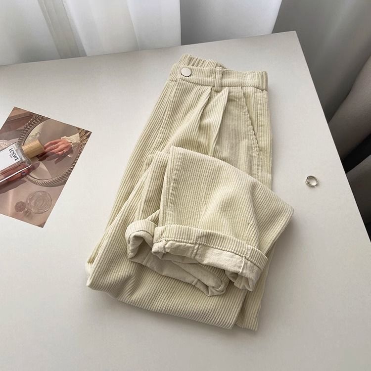 Retro High Waist Corduroy Pant – обзор и цена Retro Vintage Korean Fashion