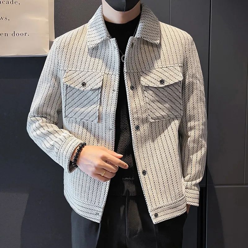 Male Wool & Blends Coats Strip – обзор и цена Vintage Fashion For Sale