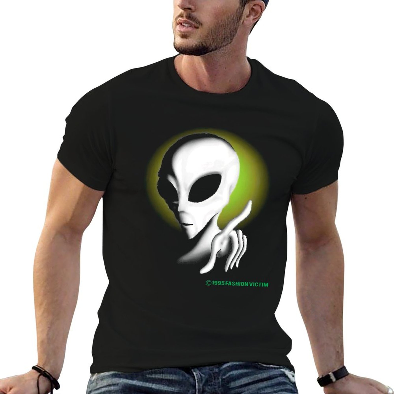 1995 ALIEN Vintage Glow In The – обзор и цена Vintage Fashion Victim Shirt