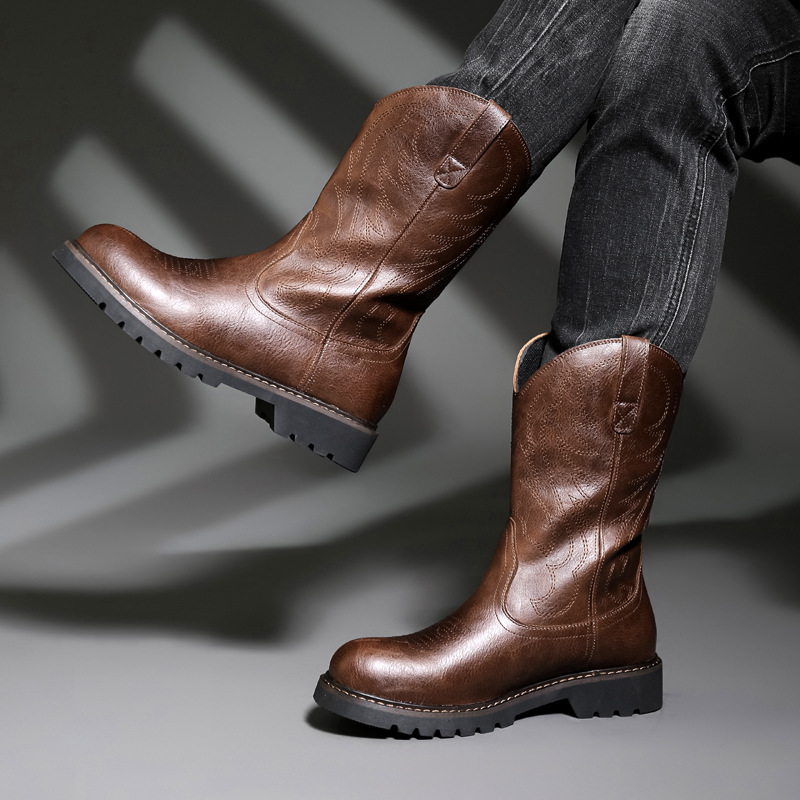 Fashion Mens Cowboy Boots New  – обзор и цена Vintage Old Fashion
