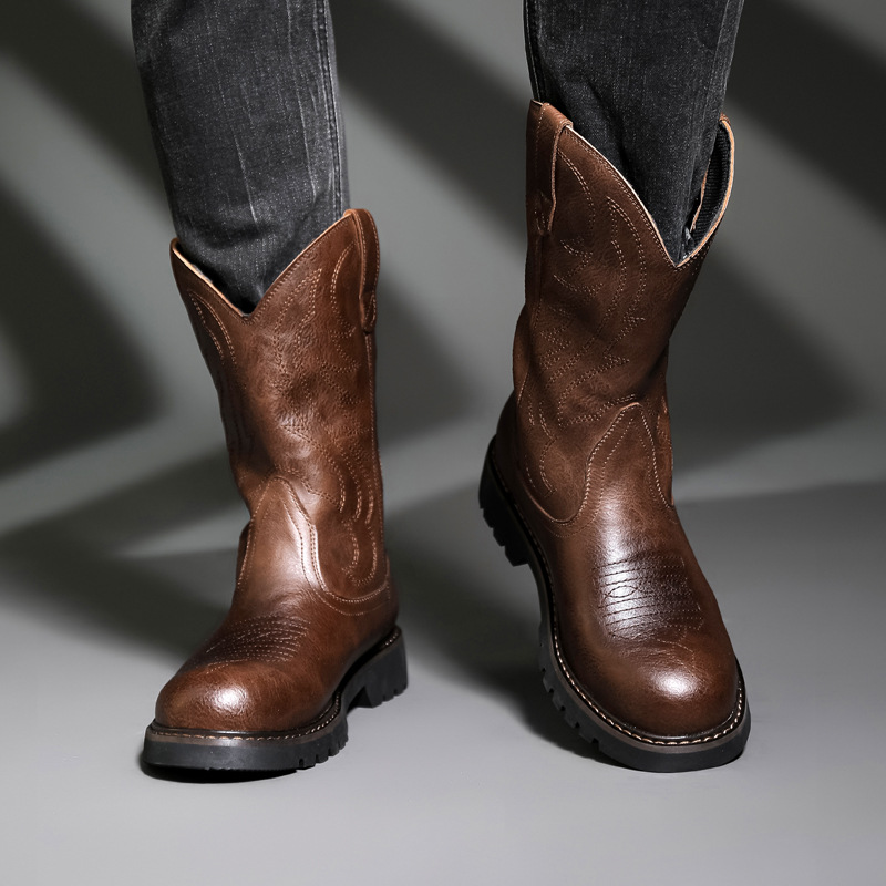 Fashion Mens Cowboy Boots New  – обзор и цена Vintage Old Fashion