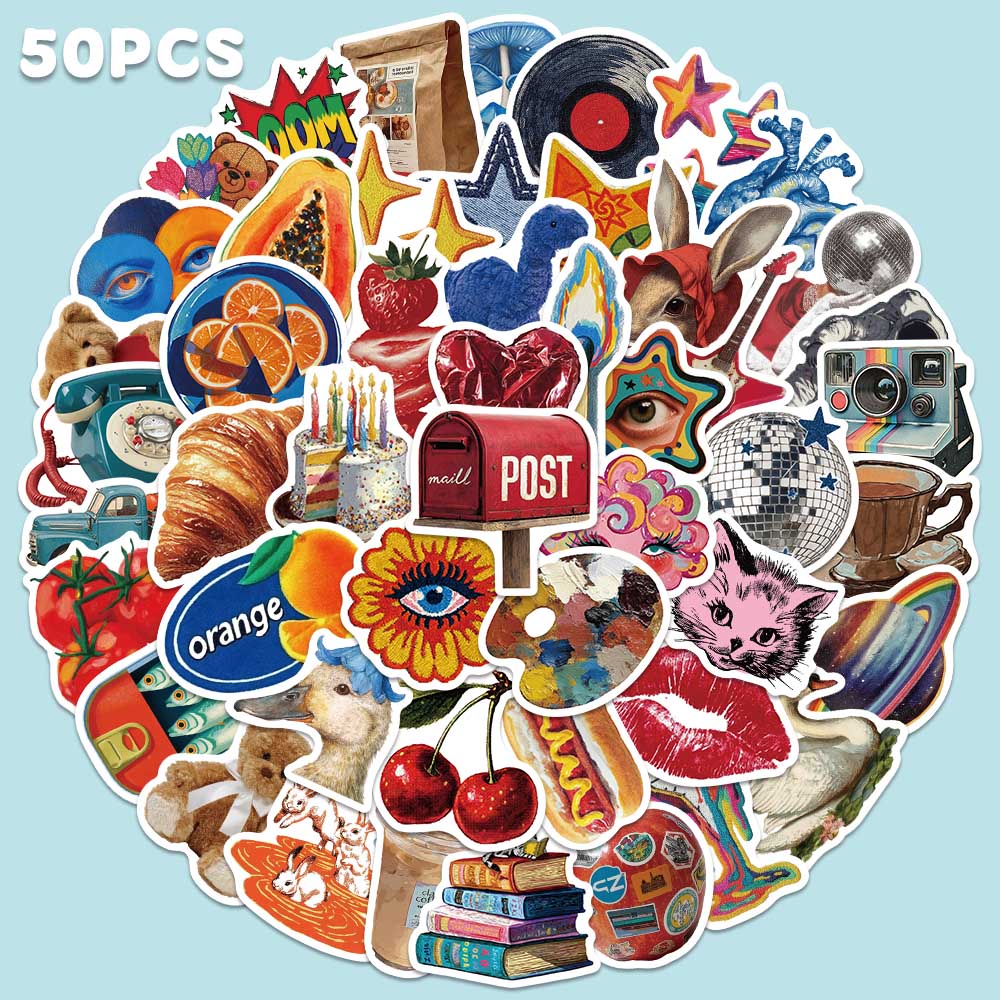 50pcs Vintage Y2K Sticker Fash – обзор и цена Vintage Fashion Magazine