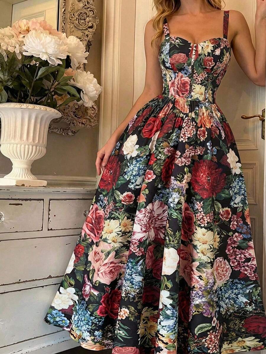Elegant Floral Print Spaghetti – обзор и цена Vintage Fashion Patterns