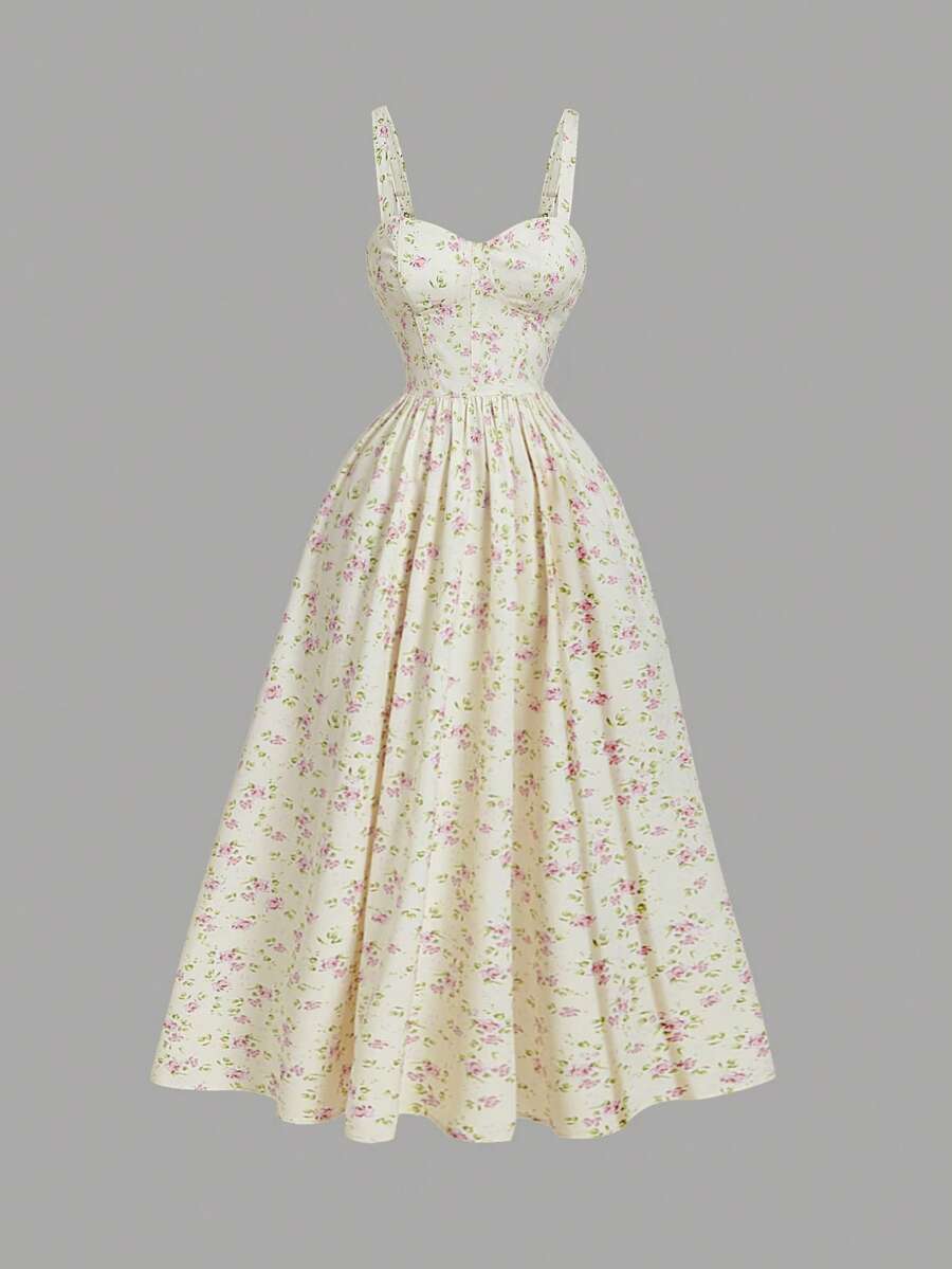 Elegant Floral Print Spaghetti – обзор и цена Vintage Fashion Patterns