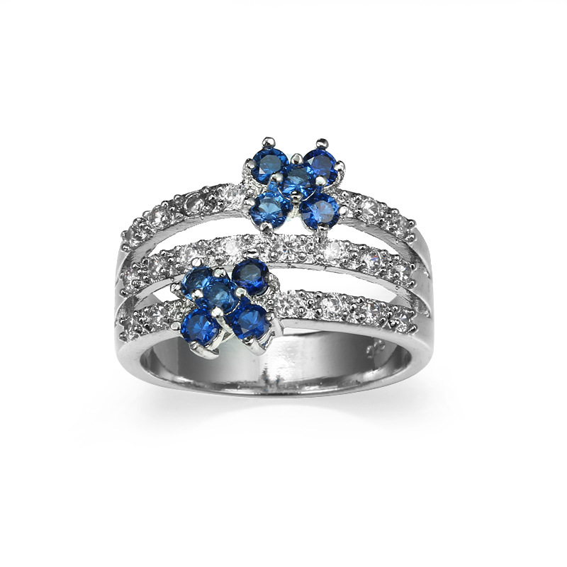 Hot Sale Big Blue CZ Zircon St – обзор и цена Vintage Fashion For Sale