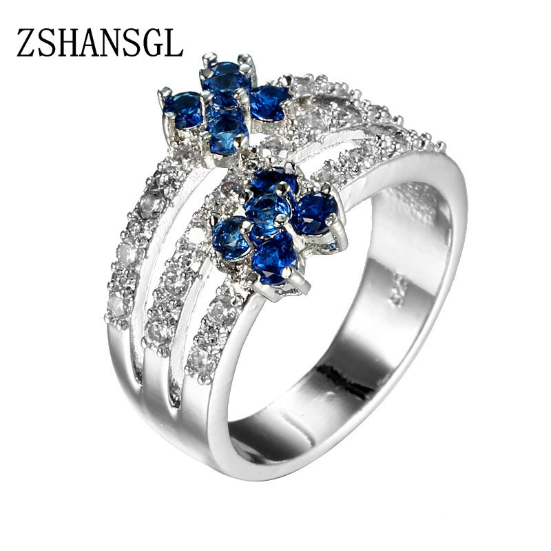 Hot Sale Big Blue CZ Zircon St – обзор и цена Vintage Fashion For Sale